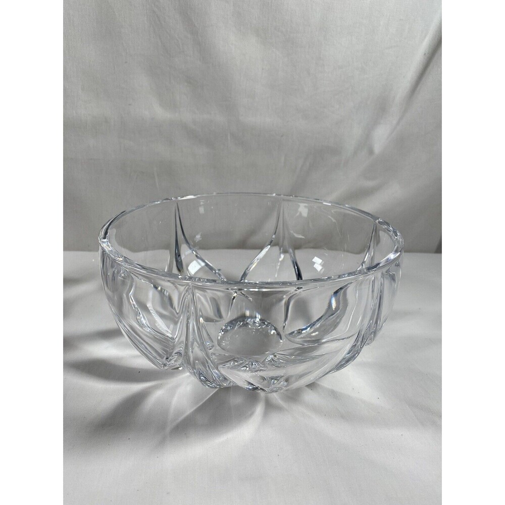 Vintage Mikasa Flower Petal Crystal Centerpiece 8.25” Large Bowl #597